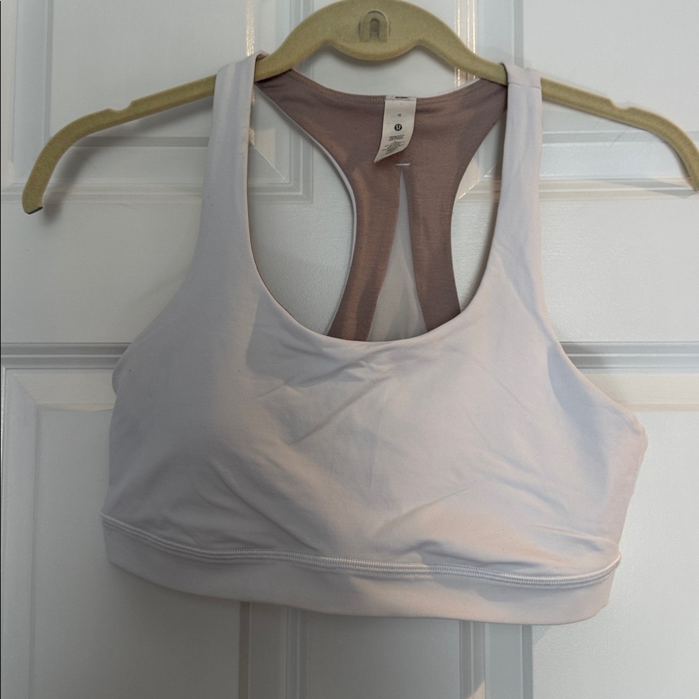 Lululemon Athletica white and Tan Sports Bra